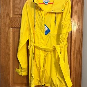 Bright Yellow Rain Jacket. Size 1X